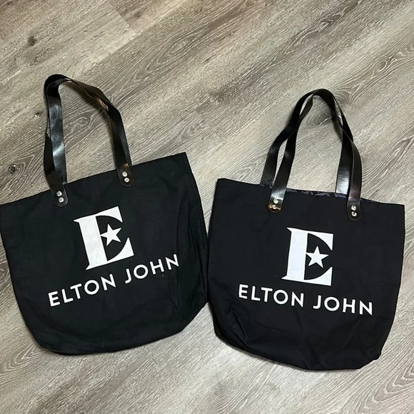 ELTON John VIP Canvas Tote Bag Farewell Yellow Brick Road Final Tour 2019-2022 - Picture 1 of 5